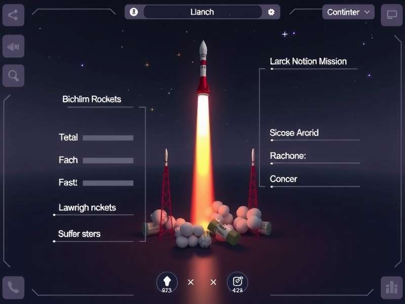 Bicholim Rockets gameplay screenshot showing rocket launch sequence